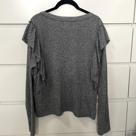 LEVI'S LONG SLEEVE RUFFLED TEE SHIRT M - Picture 5 of 8